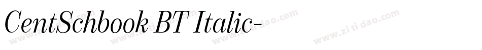 CentSchbook BT Italic字体转换